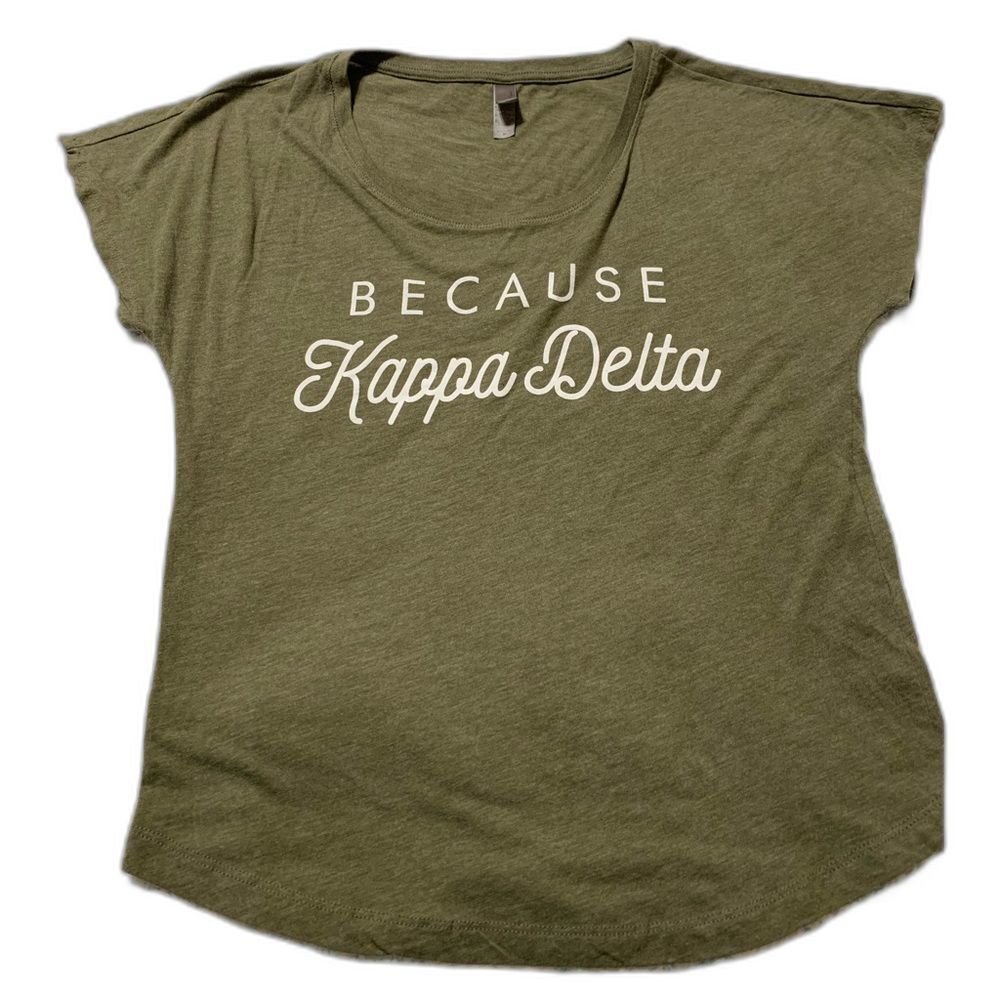 Sorority "Because Kappa Delta" Tee Medium #685